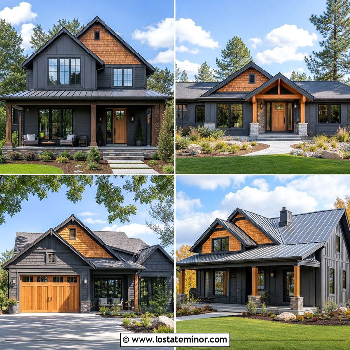 30 Charcoal Grey House Design With Cedar Shake Ideas to Inspire
