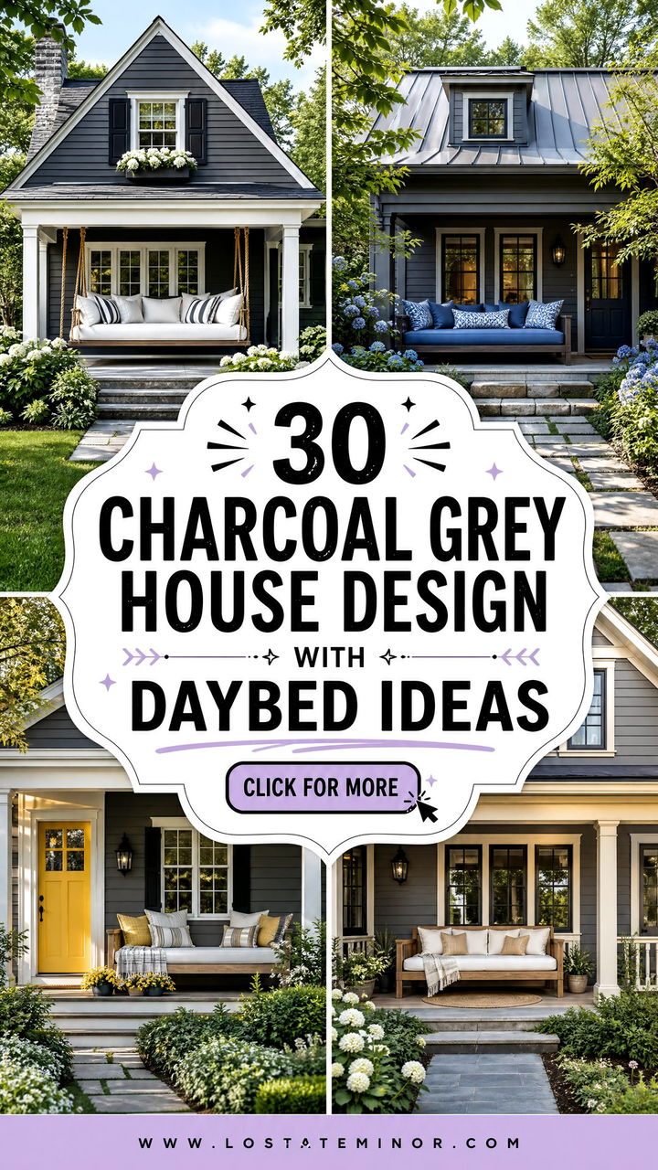 30 Charcoal Grey House Design With Daybed Ideas to Inspire - 30 Charcoal Grey House Design With Daybed Ideas to Inspire