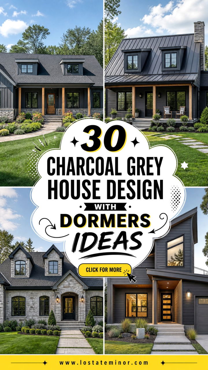30 Charcoal Grey House Design With Dormers Ideas That Add Charm - 30 Charcoal Grey House Design With Dormers Ideas That Add Charm