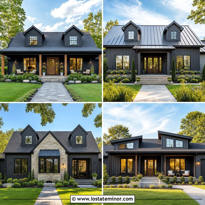30 Charcoal Grey House Design With Dormers Ideas That Add Charm