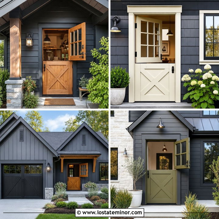 30 Charcoal Grey House Design With Dutch Door Ideas You’ll Love