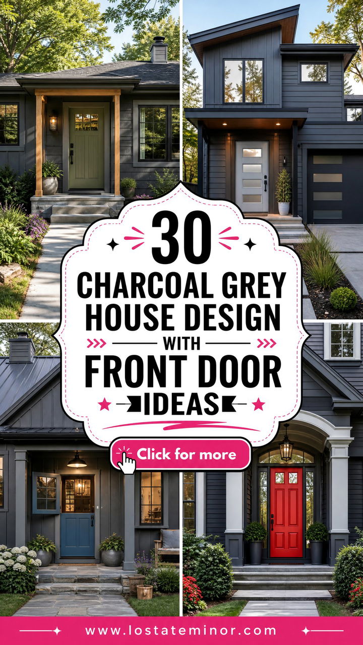 30 Charcoal Grey House Design With Front Door Ideas That Impress - 30 Charcoal Grey House Design With Front Door Ideas That Impress