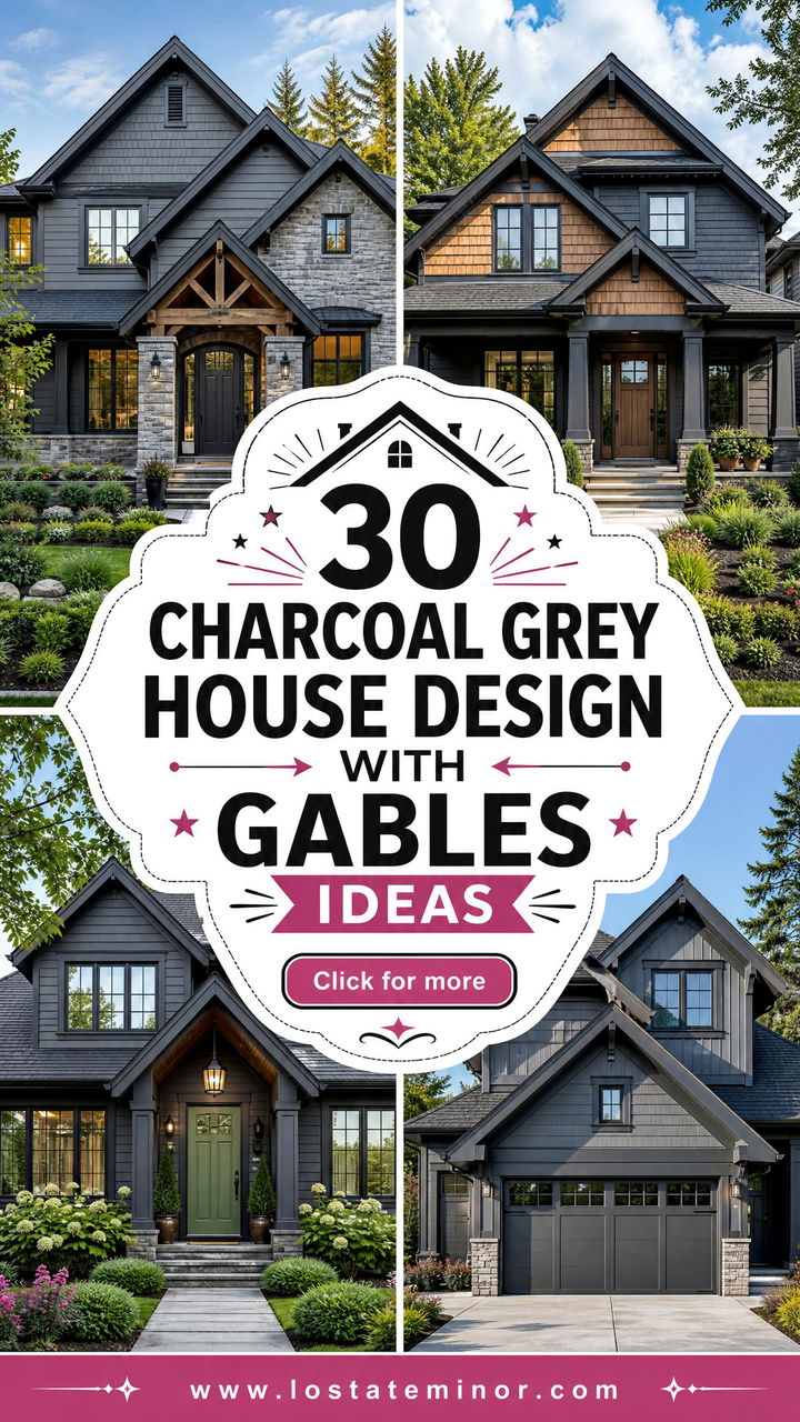 30 Charcoal Grey House Design With Gables Ideas With Character - 30 Charcoal Grey House Design With Gables Ideas With Character