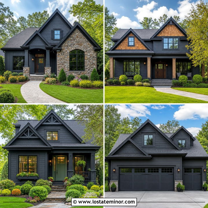 30 Charcoal Grey House Design With Gables Ideas With Character