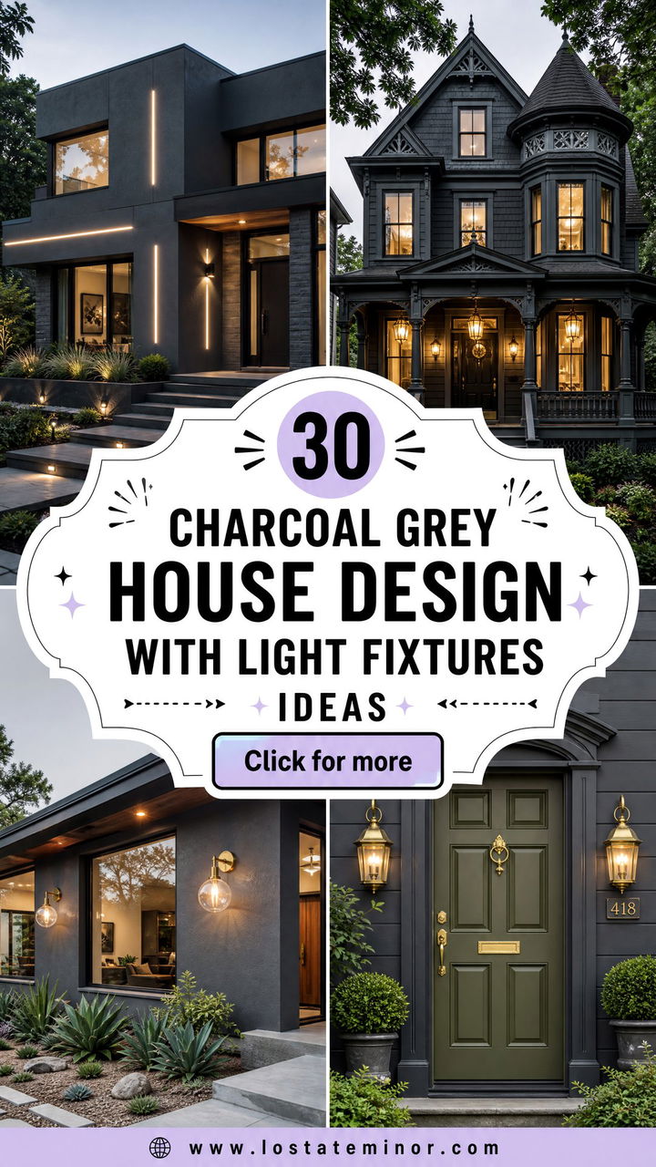 30 Charcoal Grey House Design With Light Fixtures Ideas That Glow - 30 Charcoal Grey House Design With Light Fixtures Ideas That Glow