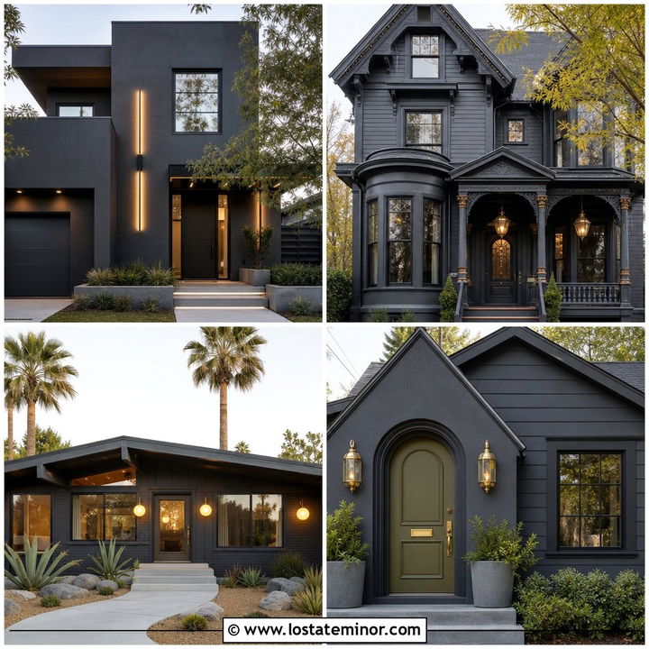 30 Charcoal Grey House Design With Light Fixtures Ideas That Glow