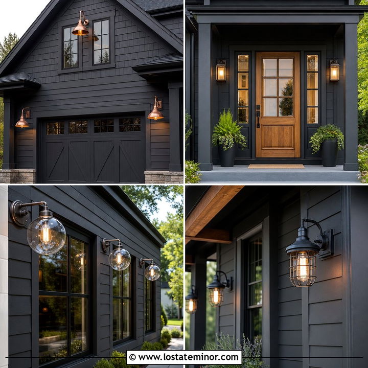 30 Charcoal Grey House Design With Lighting Ideas for Evening Wow