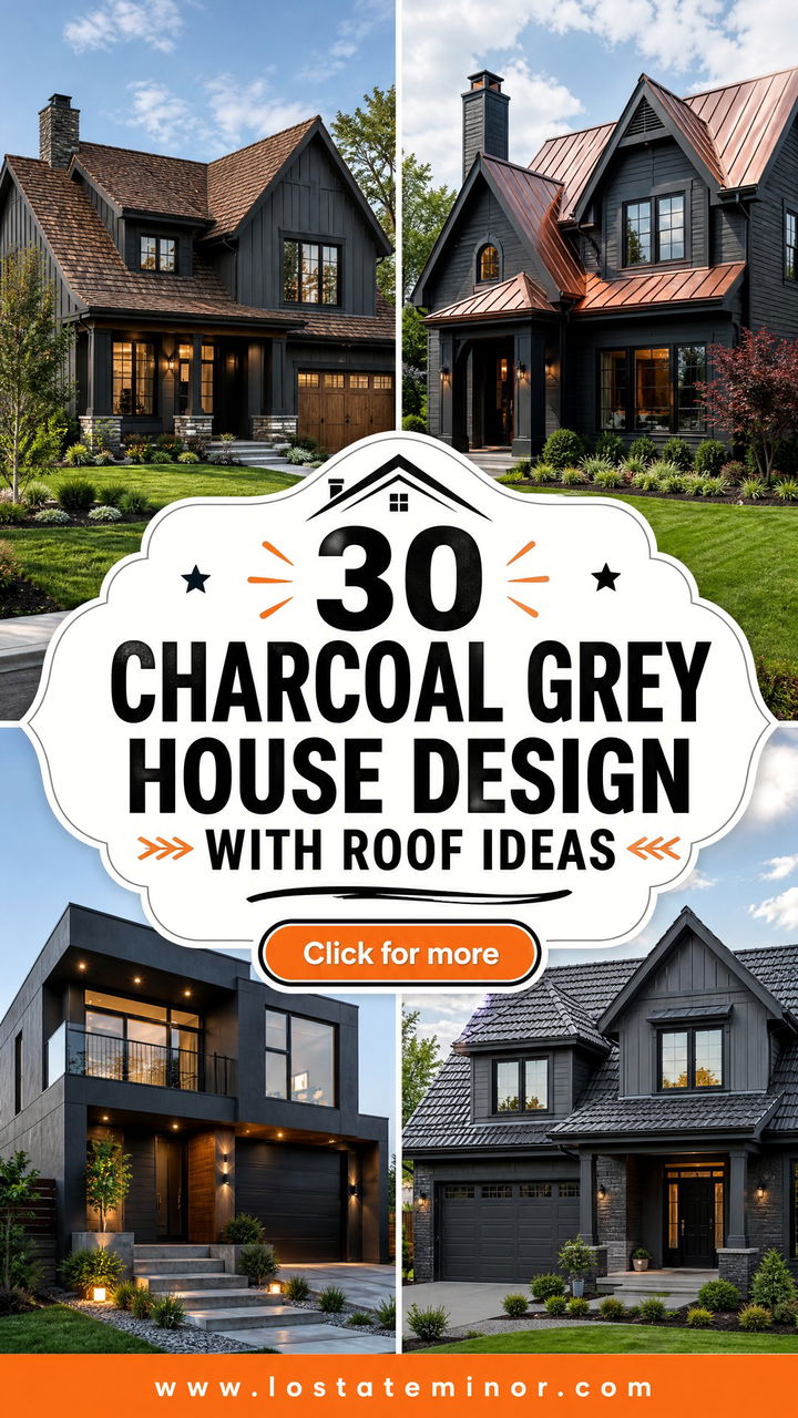 30 Charcoal Grey House Design With Roof Ideas for Modern Homes - 30 Charcoal Grey House Design With Roof Ideas for Modern Homes