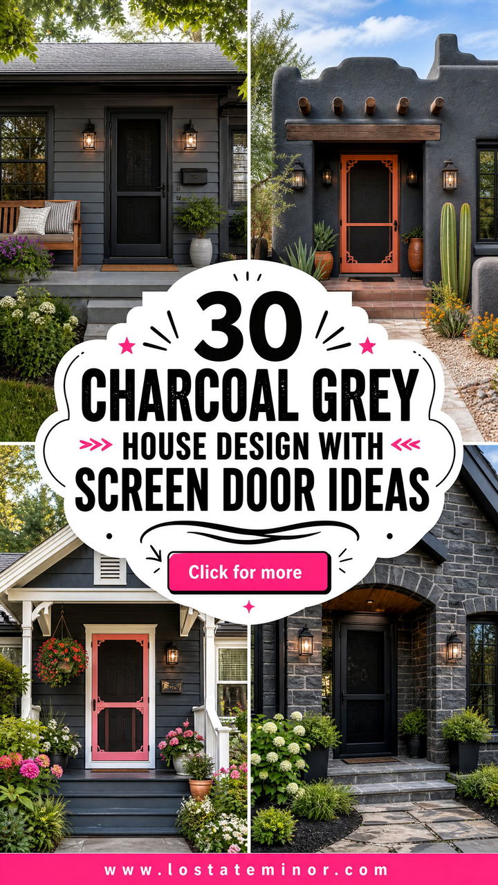 30 Charcoal Grey House Design With Screen Door Ideas Youll Love - 30 Charcoal Grey House Design With Screen Door Ideas You’ll Love