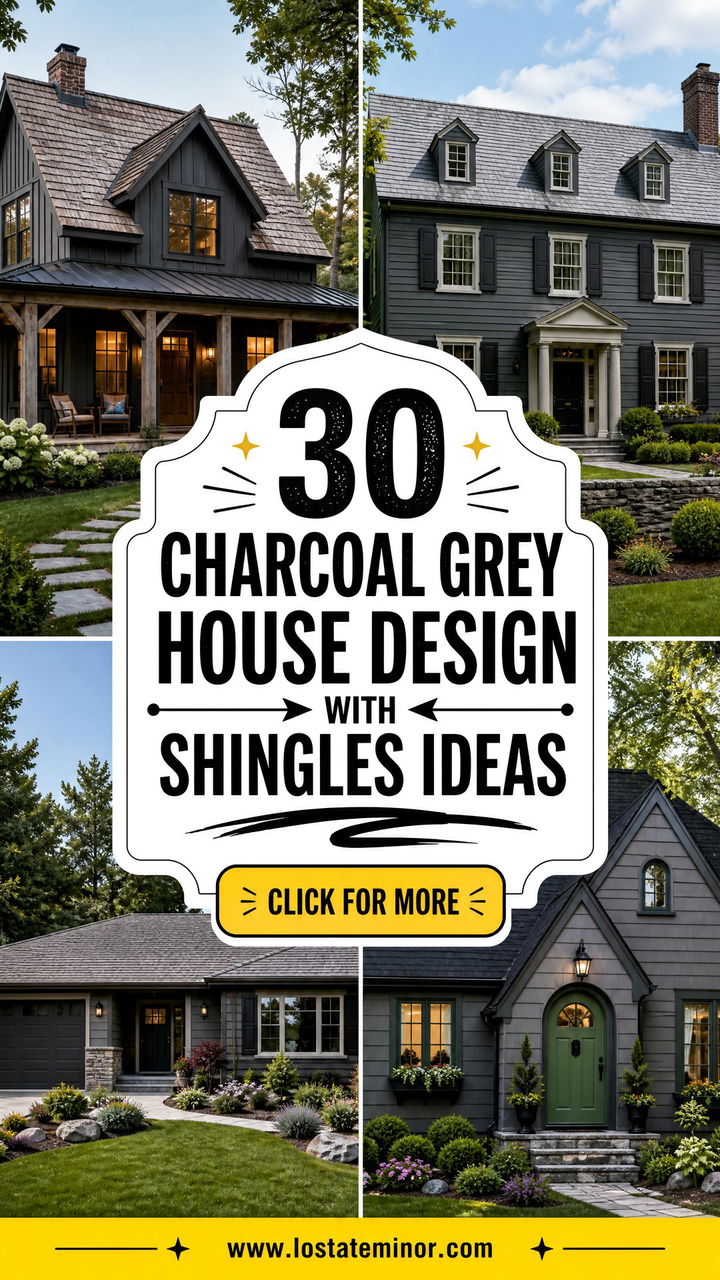 30 Charcoal Grey House Design With Shingles Ideas to Inspire - 30 Charcoal Grey House Design With Shingles Ideas to Inspire
