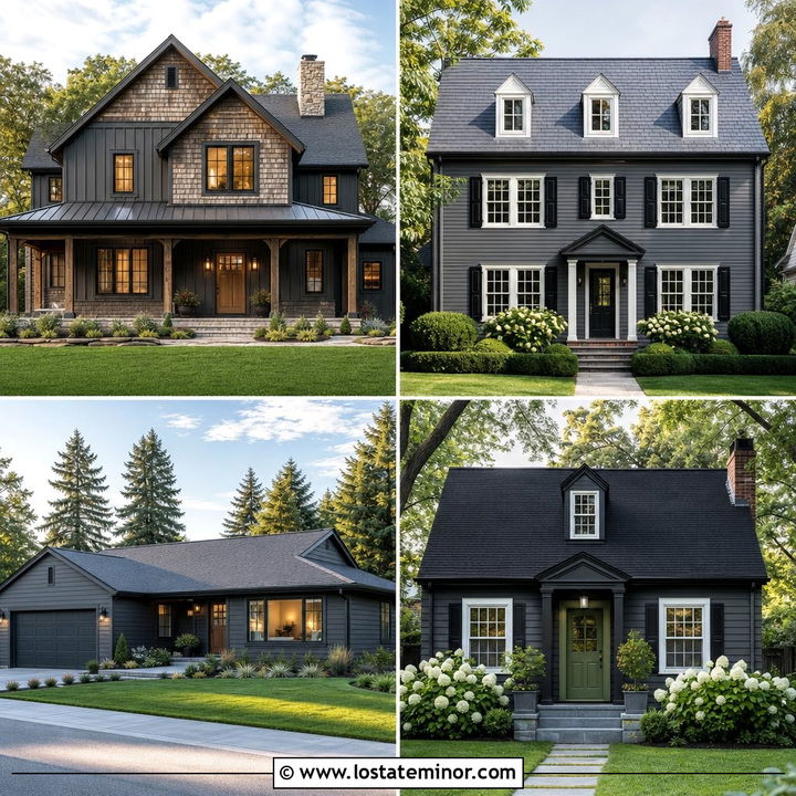 30 Charcoal Grey House Design With Shingles Ideas to Inspire