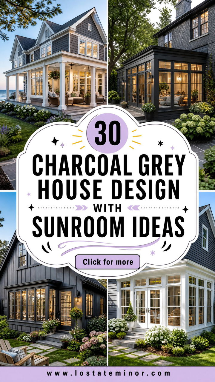 30 Charcoal Grey House Design With Sunroom Ideas for Cozy Living - 30 Charcoal Grey House Design With Sunroom Ideas for Cozy Living