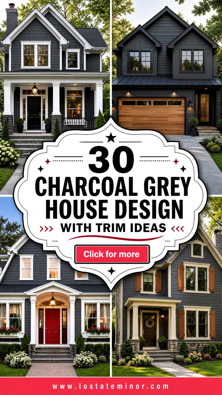 30 Charcoal Grey House Design With Trim Ideas That Feel Fresh - 30 Charcoal Grey House Design With Trim Ideas That Feel Fresh