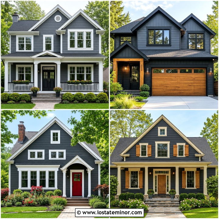 30 Charcoal Grey House Design With Trim Ideas That Feel Fresh