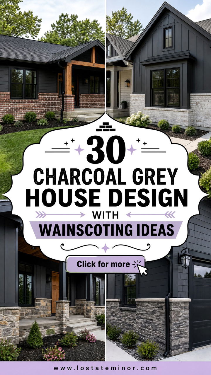 30 Charcoal Grey House Design With Wainscoting Ideas Youll Love - 30 Charcoal Grey House Design With Wainscoting Ideas You’ll Love