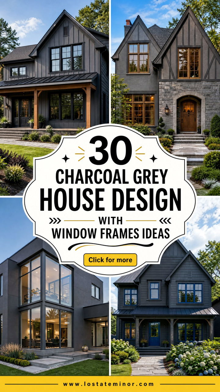 30 Charcoal Grey House Design With Window Frames Ideas to Inspire - 30 Charcoal Grey House Design With Window Frames Ideas to Inspire