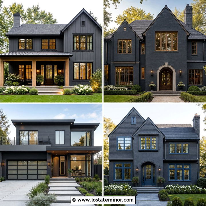 30 Charcoal Grey House Design With Window Frames Ideas to Inspire