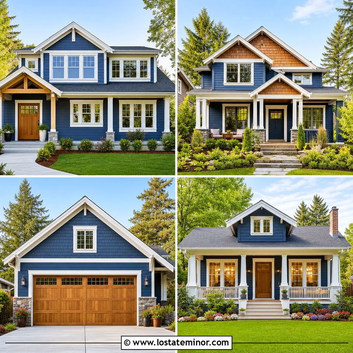 30 Denim Blue House Design With Accents Ideas for Fresh Style