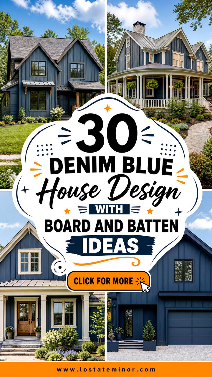 30 Denim Blue House Design With Board and Batten Ideas for 2025 - 30 Denim Blue House Design With Board and Batten Ideas for 2025