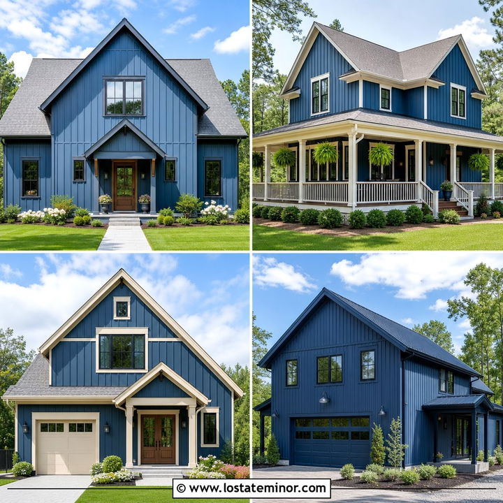 30 Denim Blue House Design With Board and Batten Ideas for 2025