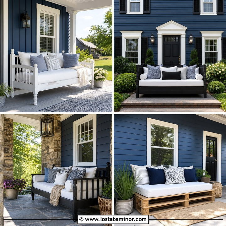 30 Denim Blue House Design With Daybed Ideas for Relaxed Living