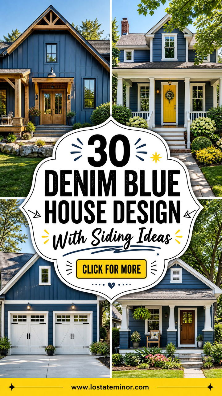 30 Denim Blue House Design With Siding Ideas Fresh Looks - 30 Denim Blue House Design With Siding Ideas: Fresh Looks