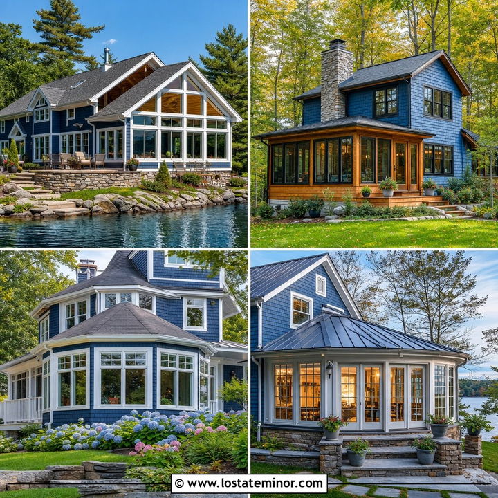 30 Denim Blue House Design With Sunroom Ideas for Relaxed Living