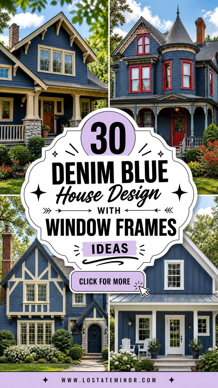 30 Denim Blue House Design With Window Frames Ideas to Inspire - 30 Denim Blue House Design With Window Frames Ideas to Inspire