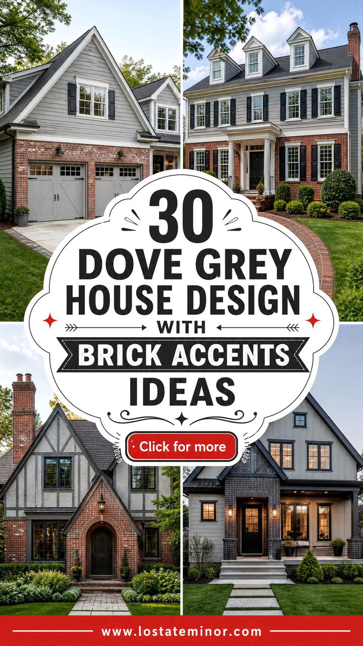30 Dove Grey House Design With Brick Accents Ideas to Love - 30 Dove Grey House Design With Brick Accents Ideas to Love