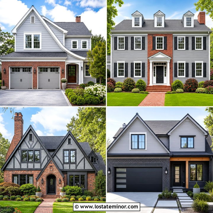 30 Dove Grey House Design With Brick Accents Ideas to Love