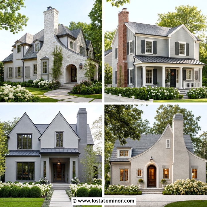 30 Dove Grey House Design With Chimney Ideas With Classic Charm