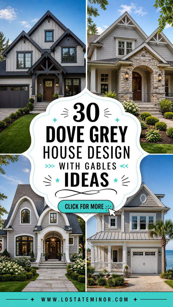 30 Dove Grey House Design With Gables Ideas With Storybook Charm - 30 Dove Grey House Design With Gables Ideas With Storybook Charm