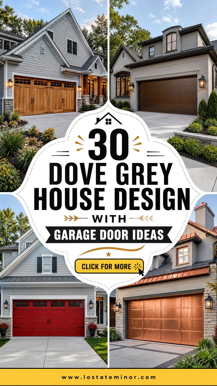 30 Dove Grey House Design With Garage Door Ideas With Fresh Style - 30 Dove Grey House Design With Garage Door Ideas With Fresh Style