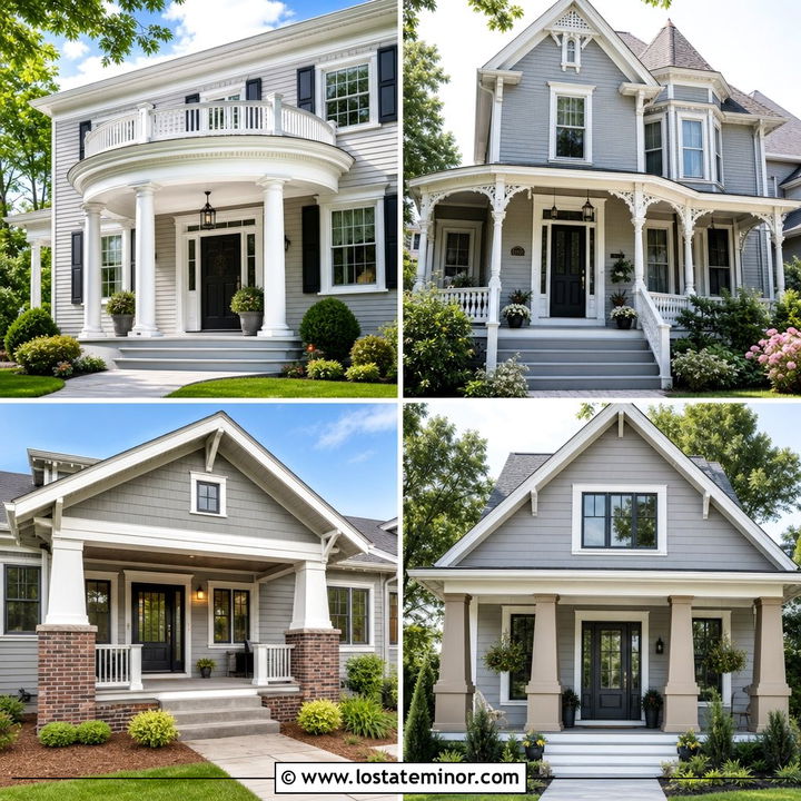 30 Dove Grey House Design With Porch Columns Ideas You’ll Love