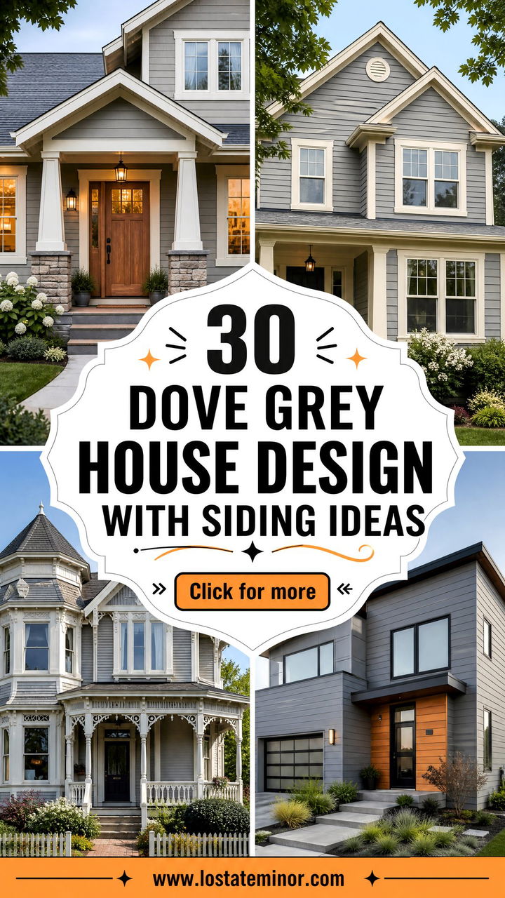 30 Dove Grey House Design With Siding Ideas for a Fresh Exterior - 30 Dove Grey House Design With Siding Ideas for a Fresh Exterior