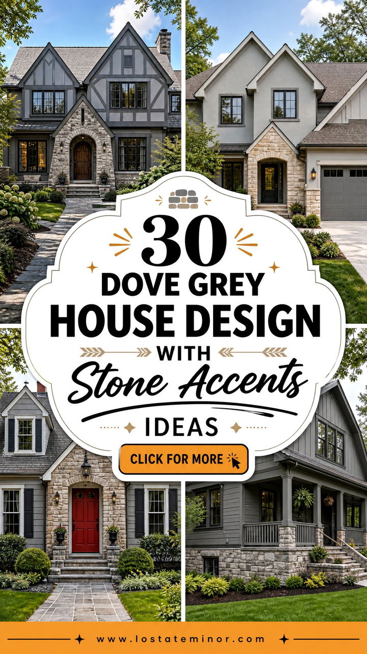 30 Dove Grey House Design With Stone Accents Ideas Classic Style - 30 Dove Grey House Design With Stone Accents Ideas: Classic Style
