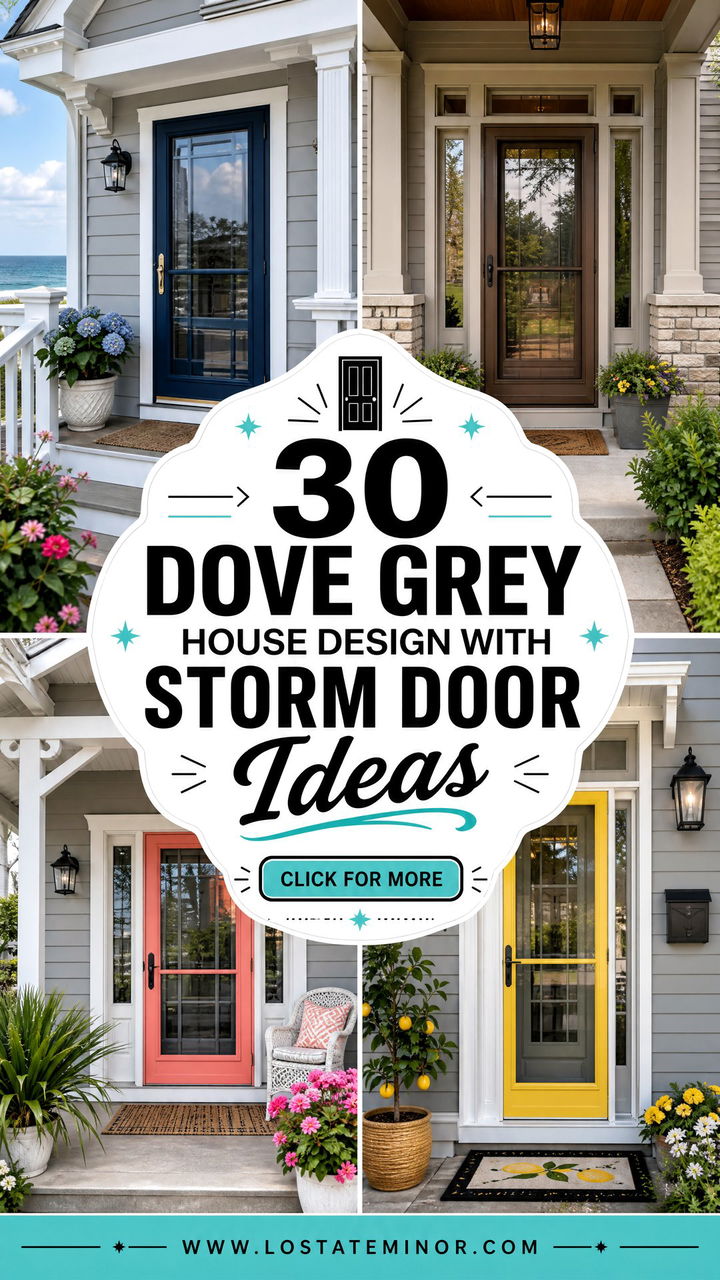 30 Dove Grey House Design With Storm Door Ideas Entryway Style - 30 Dove Grey House Design With Storm Door Ideas: Entryway Style