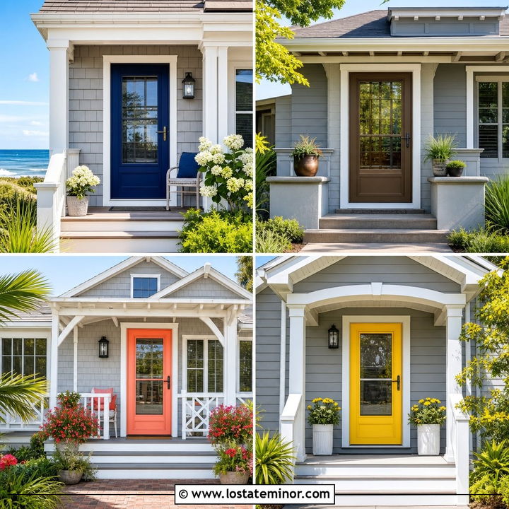 30 Dove Grey House Design With Storm Door Ideas: Entryway Style