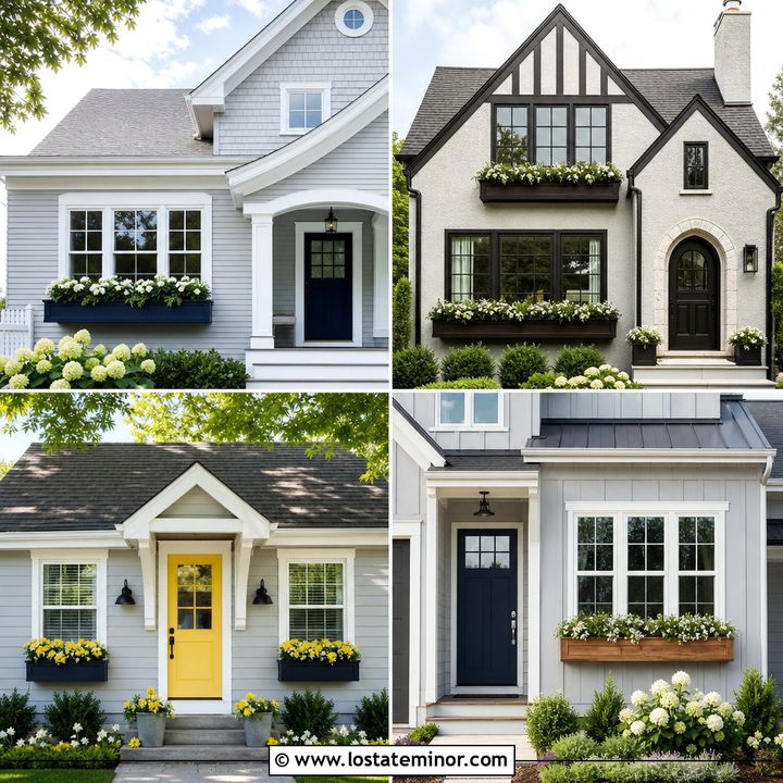 30 Dove Grey House Design With Window Boxes Ideas: Cottage Charm