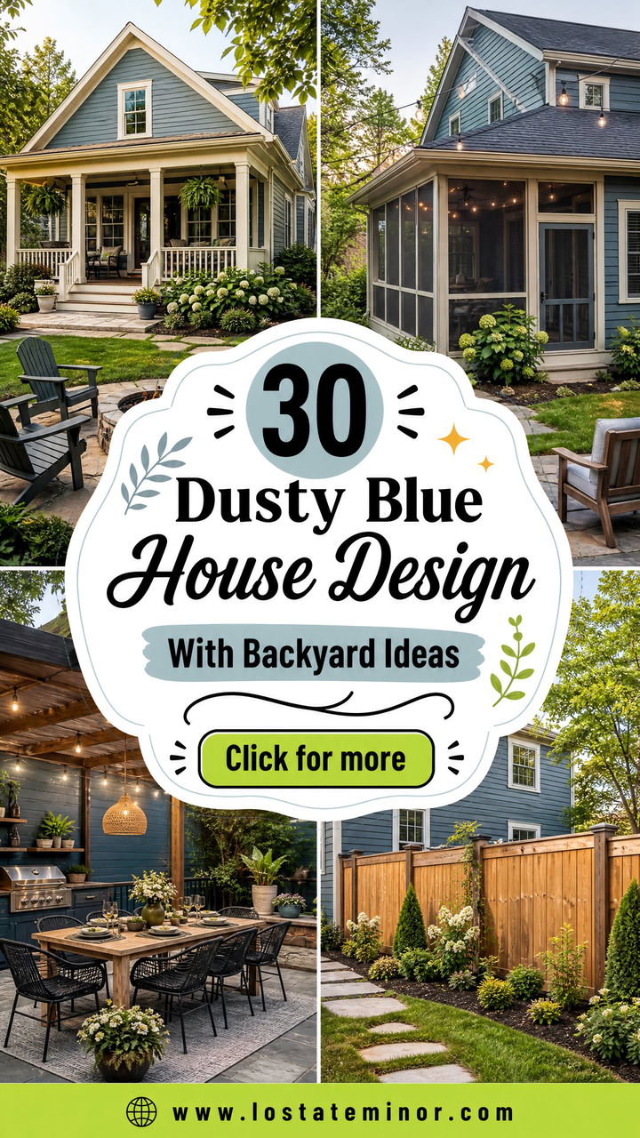 30 Dusty Blue House Design With Backyard Ideas Relaxed Retreats - 30 Dusty Blue House Design With Backyard Ideas: Relaxed Retreats