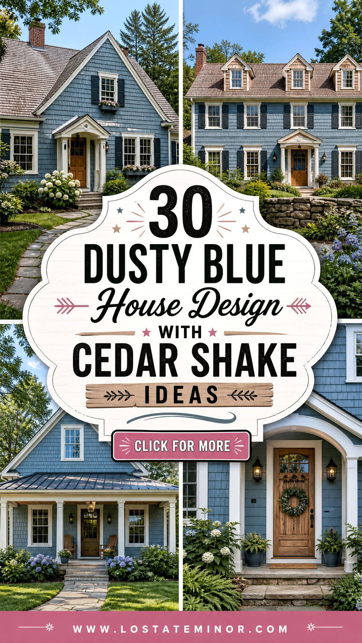 30 Dusty Blue House Design With Cedar Shake Ideas Rustic Charm - 30 Dusty Blue House Design With Cedar Shake Ideas: Rustic Charm