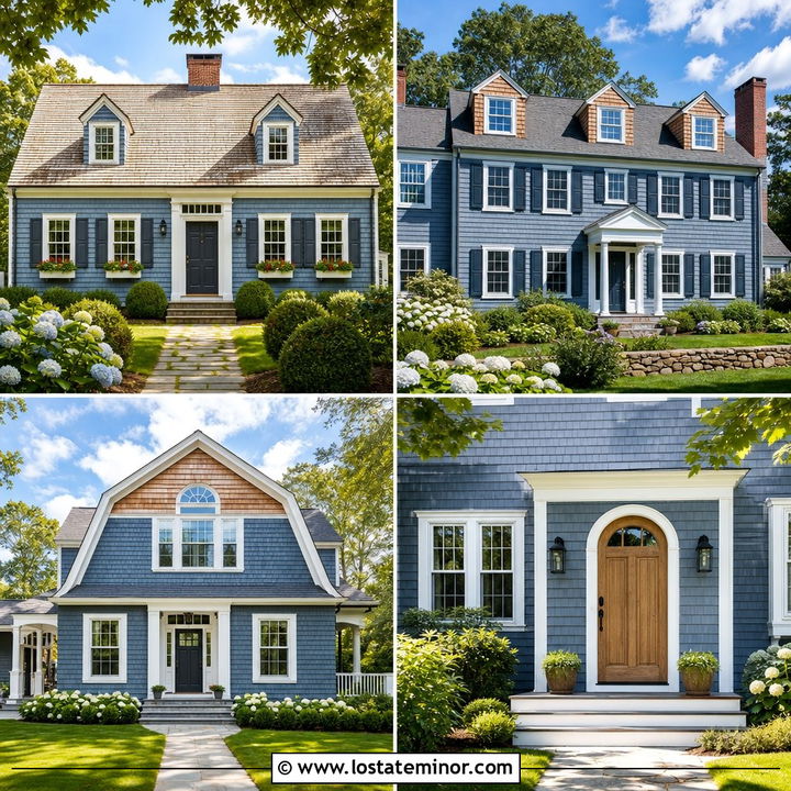 30 Dusty Blue House Design With Cedar Shake Ideas: Rustic Charm