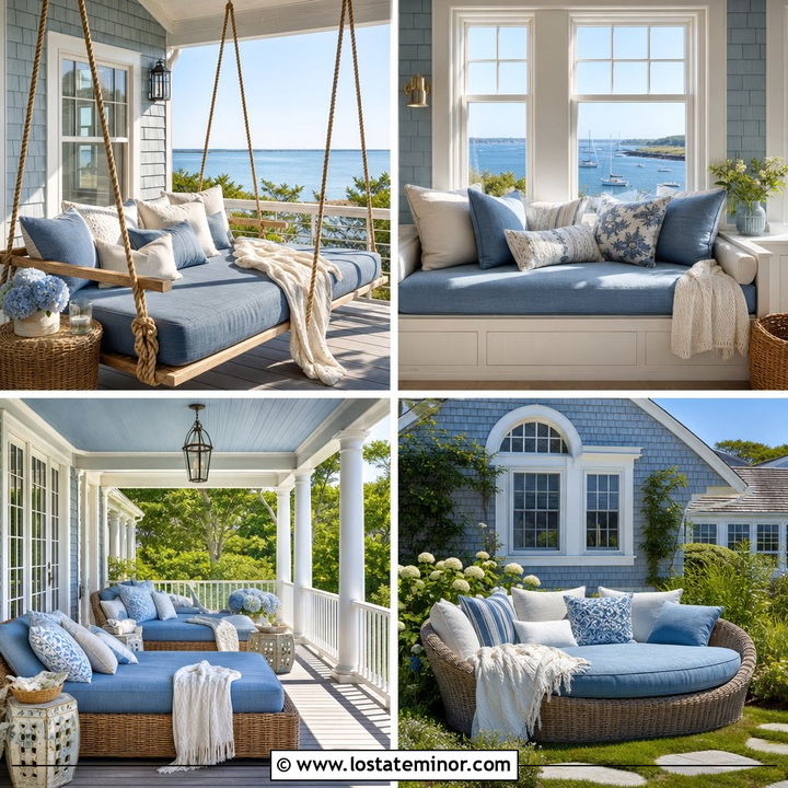 30 Dusty Blue House Design With Daybed Ideas for Relaxed Living