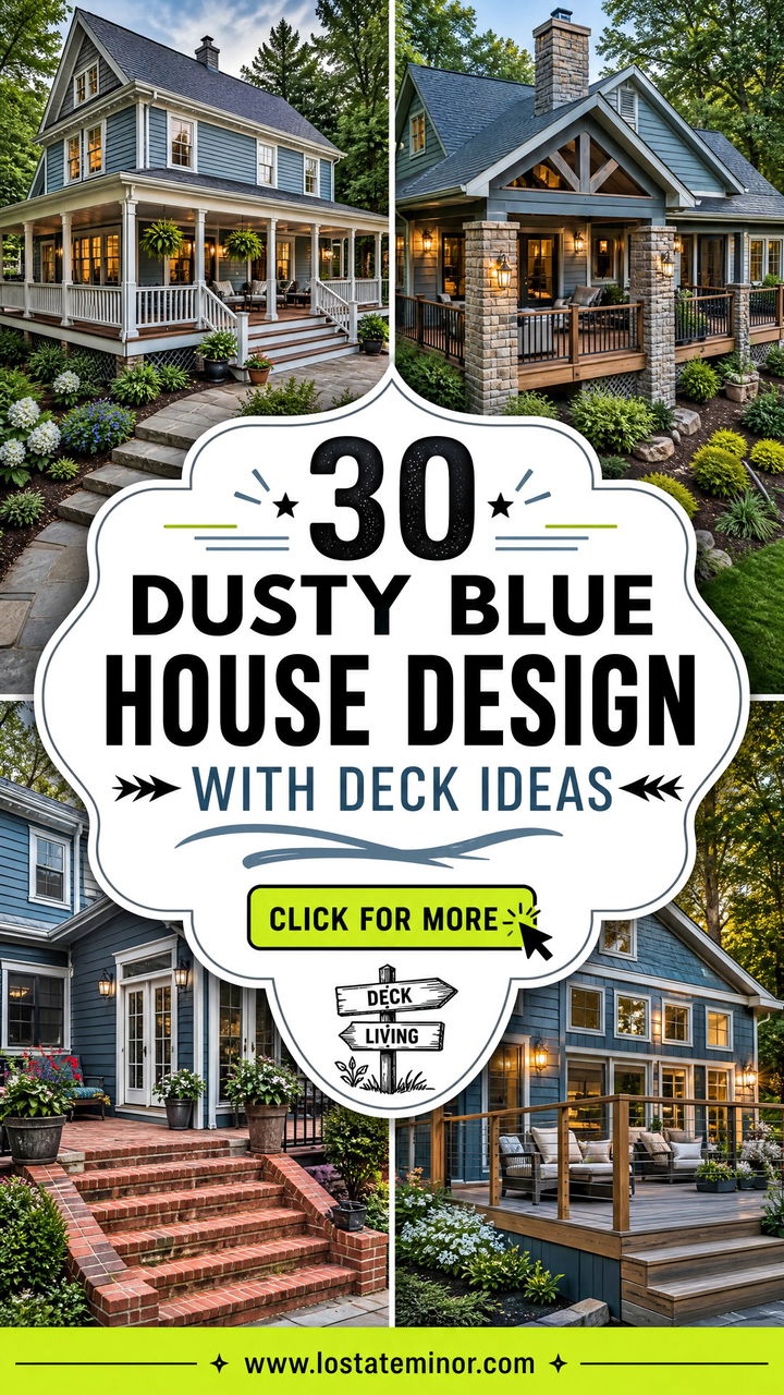30 Dusty Blue House Design With Deck Ideas Outdoor Living - 30 Dusty Blue House Design With Deck Ideas: Outdoor Living