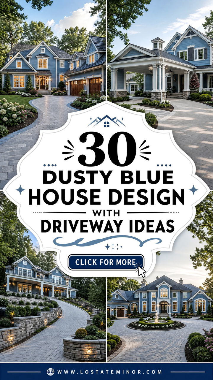 30 Dusty Blue House Design With Driveway Ideas Polished Arrivals - 30 Dusty Blue House Design With Driveway Ideas: Polished Arrivals