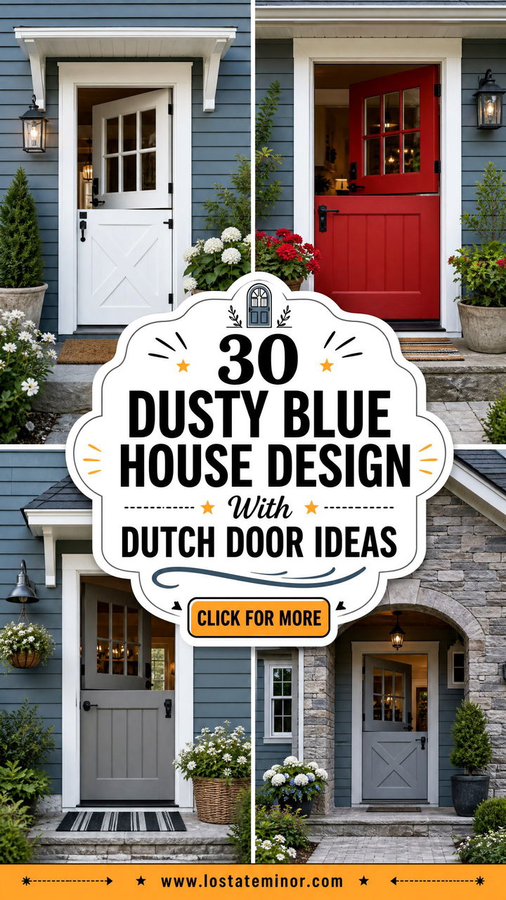 30 Dusty Blue House Design With Dutch Door Ideas Entryway Charm - 30 Dusty Blue House Design With Dutch Door Ideas: Entryway Charm