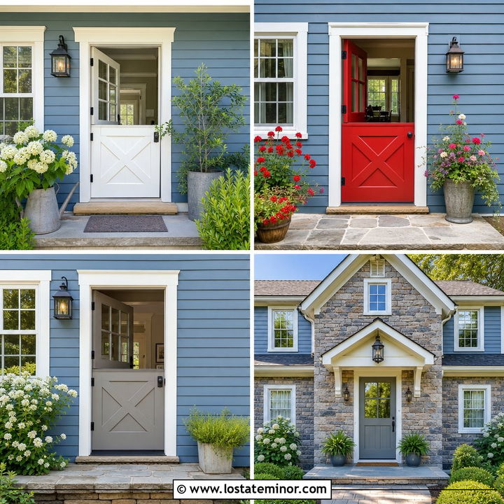 30 Dusty Blue House Design With Dutch Door Ideas: Entryway Charm