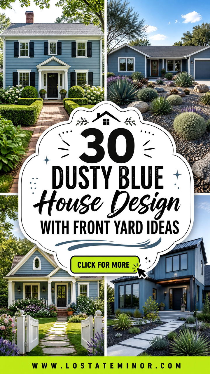 30 Dusty Blue House Design With Front Yard Ideas That Feel Fresh - 30 Dusty Blue House Design With Front Yard Ideas That Feel Fresh