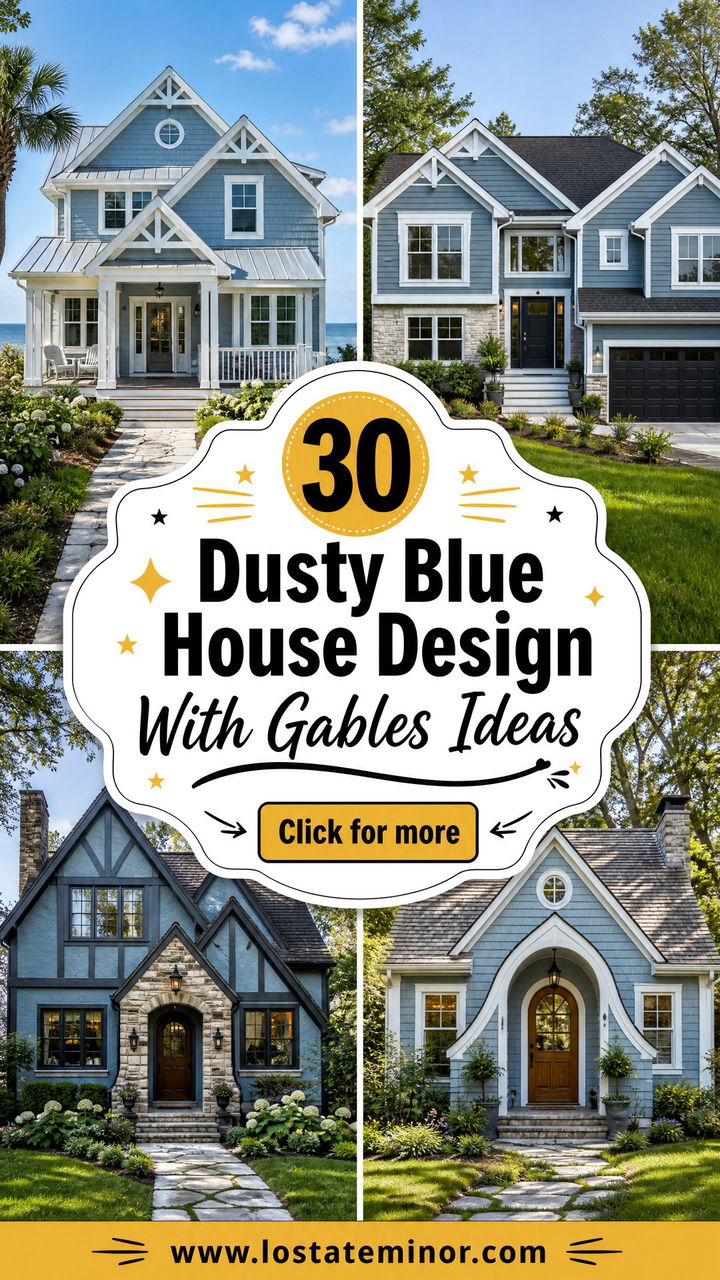 30 Dusty Blue House Design With Gables Ideas for Timeless Charm - 30 Dusty Blue House Design With Gables Ideas for Timeless Charm