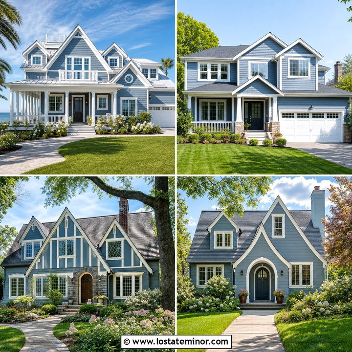 30 Dusty Blue House Design With Gables Ideas for Timeless Charm